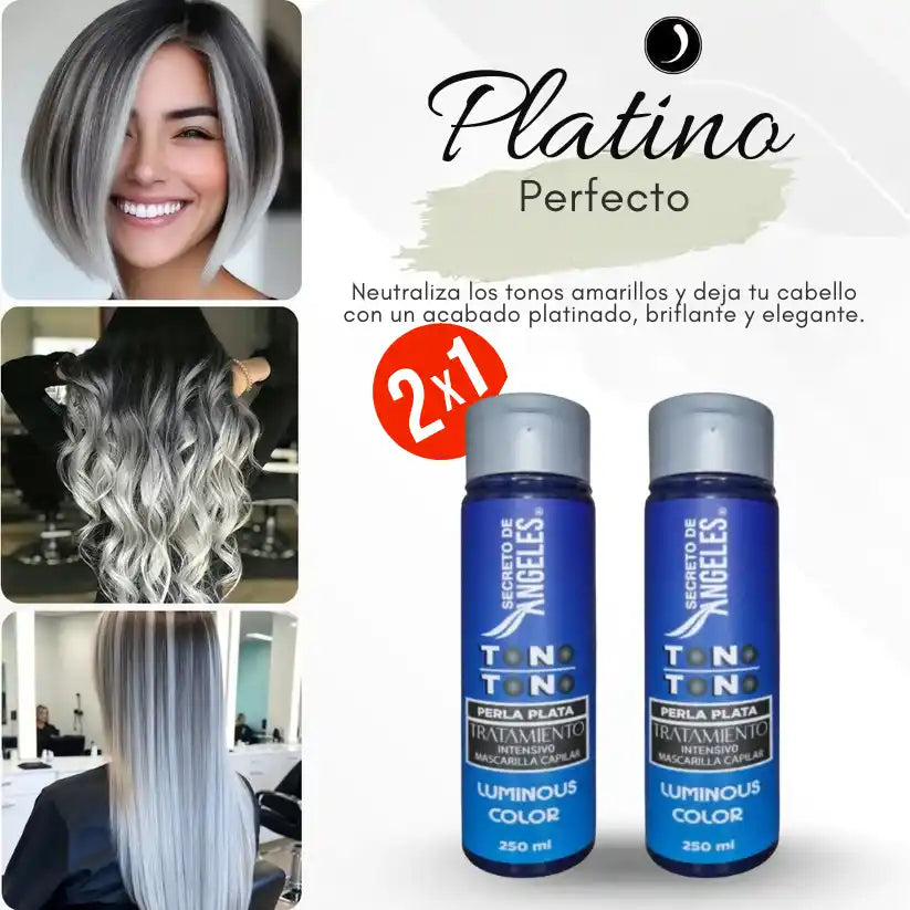 Matiz Capilar- 2x1 Platinum- Platina tu cabello al Instante