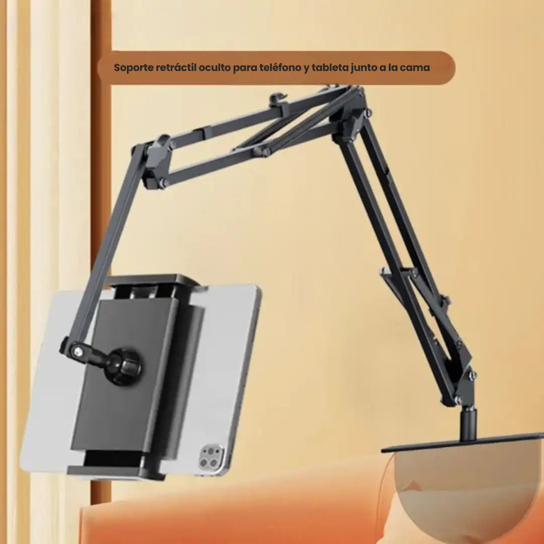 Soporte Retráctil Oculto para Teléfono y Tableta junto a la Cama