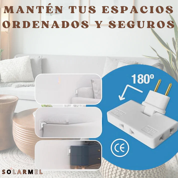 Enchufe Múltiple Plano - EasyLink™➕ENVIO GRATIS - Compra 1 Lleva 3