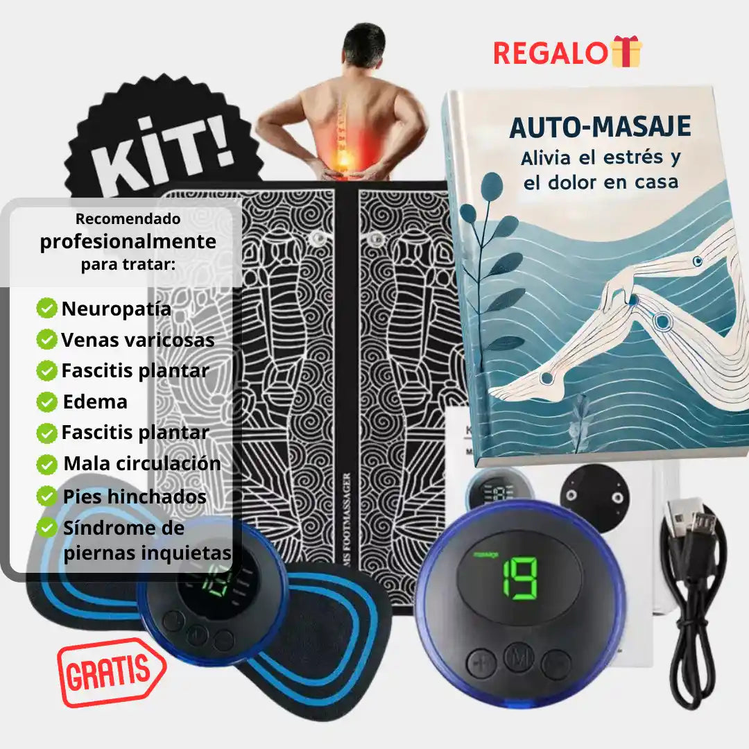 Tapete Masajeador➕EMS Masajeador Corporal GRATIS - Alivia la Fascitis Plantar, el Hormigueo y Fatiga Muscular