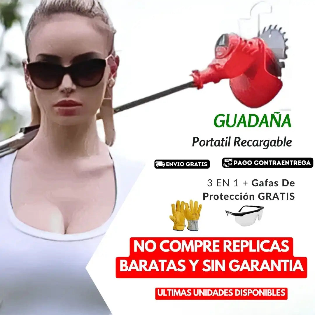 ORIGINAL GUADAÑA PORTÁTIL 3 EN 1 🤩 + Gafas y Guantes Gratis 😎 TENEMOS LOS REPUESTOS✅
