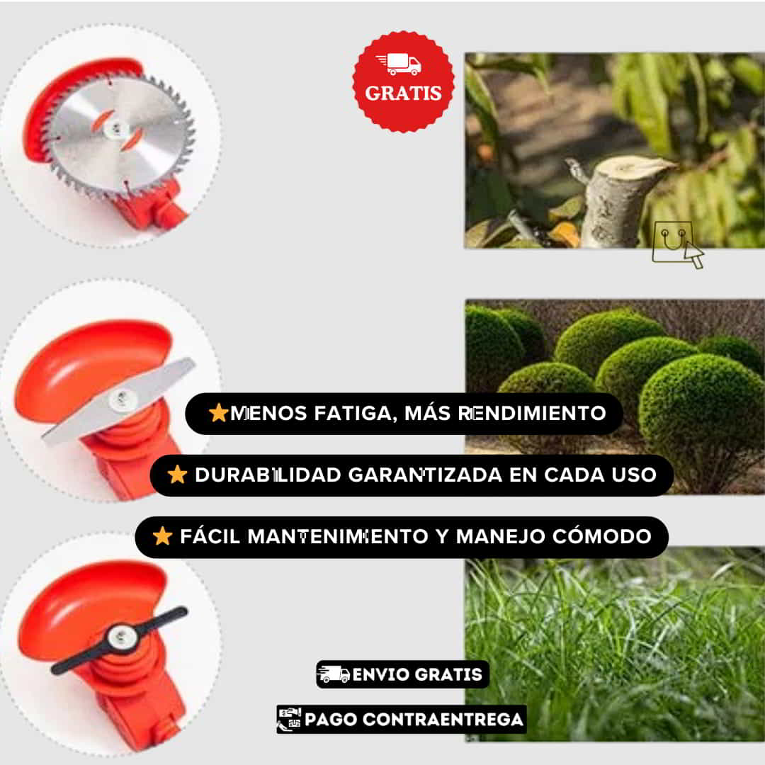 ORIGINAL GUADAÑA PORTÁTIL 3 EN 1 🤩 + Gafas y Guantes Gratis 😎 TENEMOS LOS REPUESTOS✅