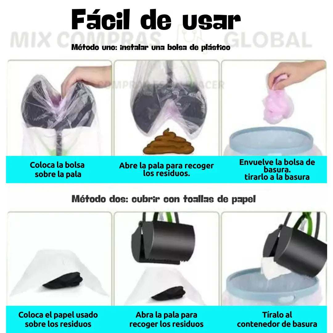 POOPER SCOOPER™ RECOLECTOR DE EXCREMENTOS 🎁 CALIDAD PREMIUM A PRECIOS INCREÍBLES😮