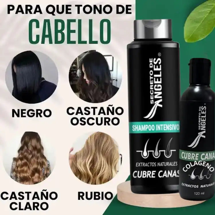 Original Shampoo Cubre Canas Secreto de Ángeles➕Colageno y Exfoliante GRATIS🎁