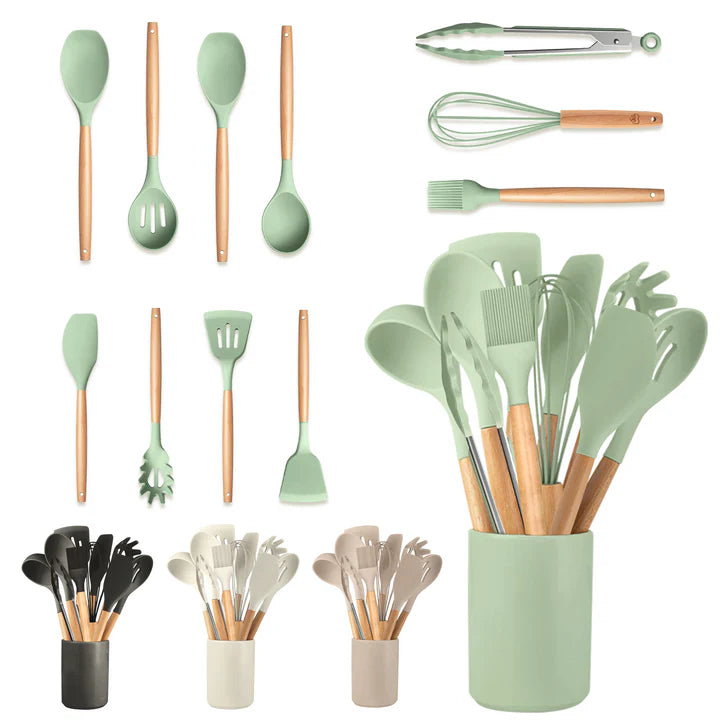 PACK DE UTENSILIOS DE COCINA X12 PIEZAS PROFESIONALES➕Libro PDF - Recetas Navideñas