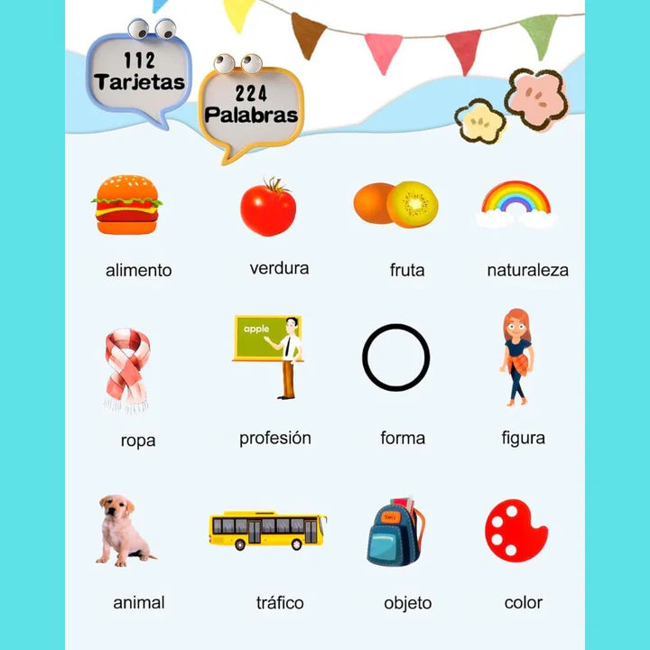 VerbaLingo - Tarjetas Educativas Bilingües en Español e Inglés