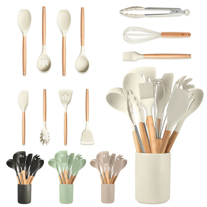 PACK DE UTENSILIOS DE COCINA X12 PIEZAS PROFESIONALES➕Libro PDF - Recetas Navideñas