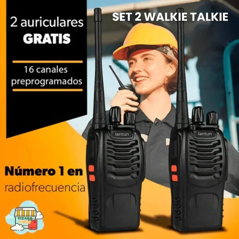 2 Radios WalkieTalkiePRO™ ➕ dos baterias ➕Envio Gratis