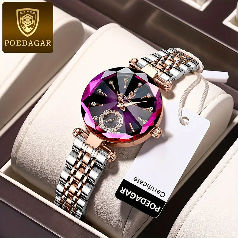 Reloj Elegante De Cristal Para Dama➕caja de regalo