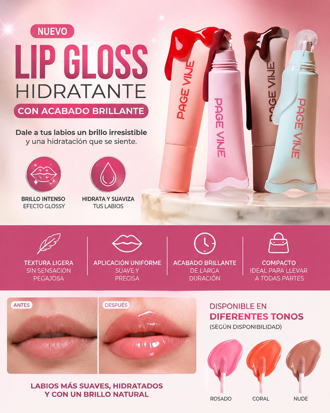 PAGE VINE Lip Gloss Hidratante 2189142