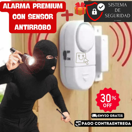 🔥ALARMA PREMIUM CON SENSOR DE PUERTA Y VENTANAS➕ STICKER DE SEGURIDAD 24 HORAS GRATIS 🎁