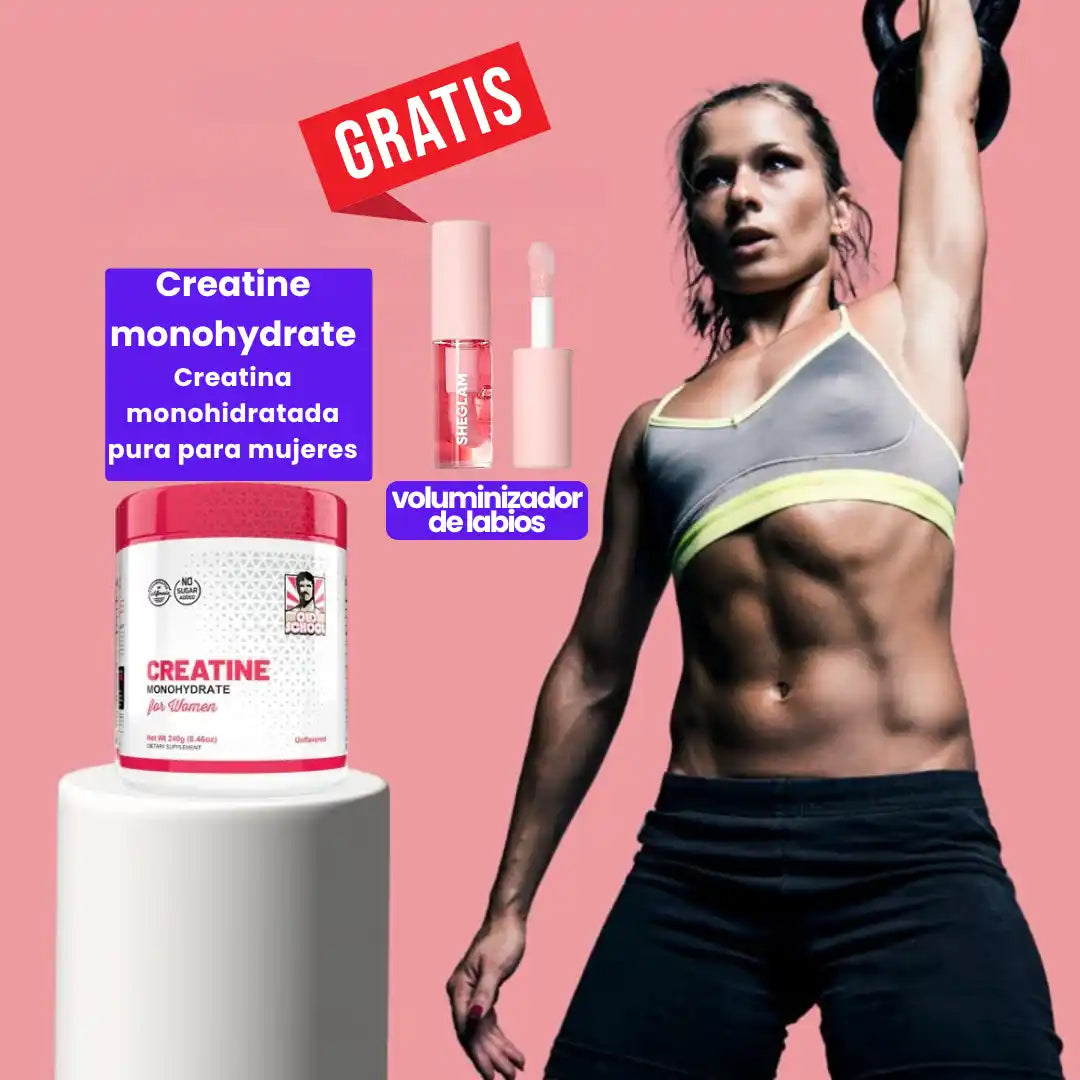 Creatina Monohidratada 🍑 Gluteos, Piernas y Bustos Definidos➕Labial Voluminizador Gratis