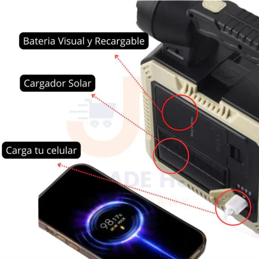 SOLARGEAR PRO®️LINTERNA SOLAR + KIT DE HERRAMIENTAS