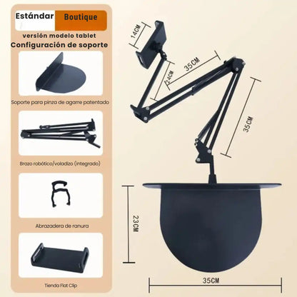 Soporte Retráctil Oculto para Teléfono y Tableta junto a la Cama