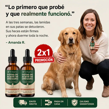 Gotas de Aceite de Orégano. NO más Arrastre, Lamido y Estres