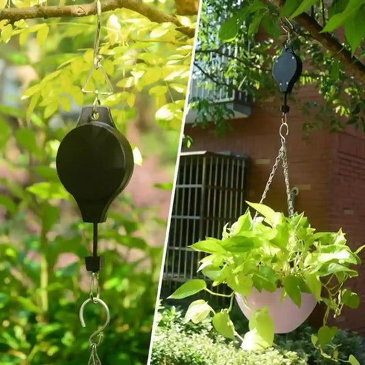 Polea Retráctil para Materas de Jardín, Cests, Comederos de Pájaros🪴☘️