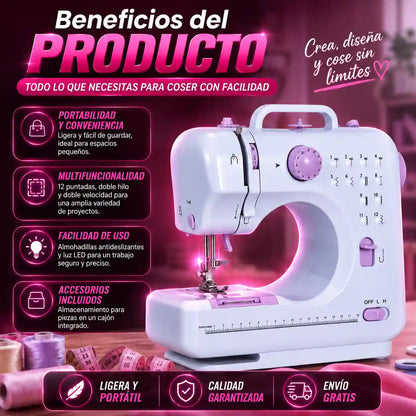 Maquina GRANDE De Coser Electrica Portatil de 12 Puntadas➕ENVIO GRATIS