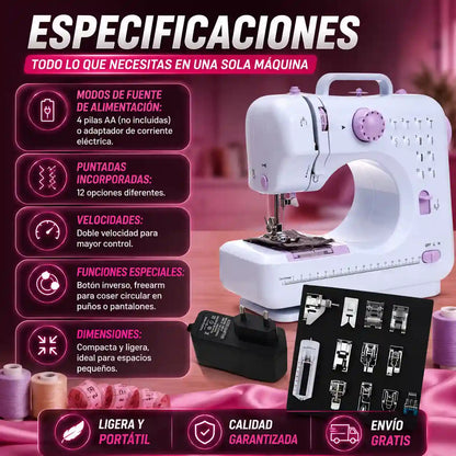 Maquina GRANDE De Coser Electrica Portatil de 12 Puntadas➕ENVIO GRATIS