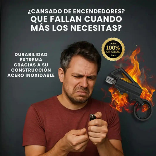FogoNext el Encendedor 3 en 1 en Aleación de Titanio y Acero (NO Necestias de Fosforos)