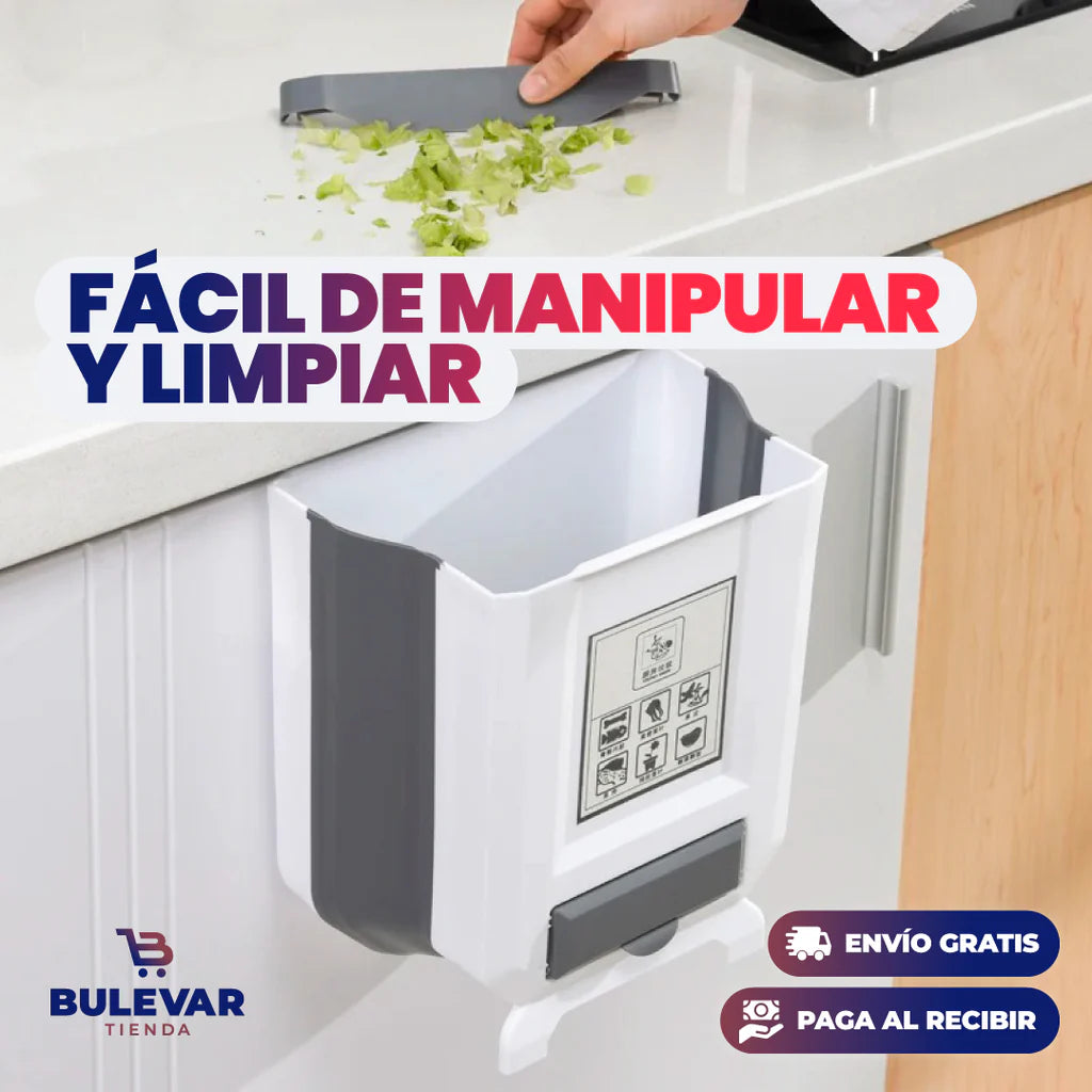 PAPELERA PLEGABLE PREMIUM CON DISPENSADOR