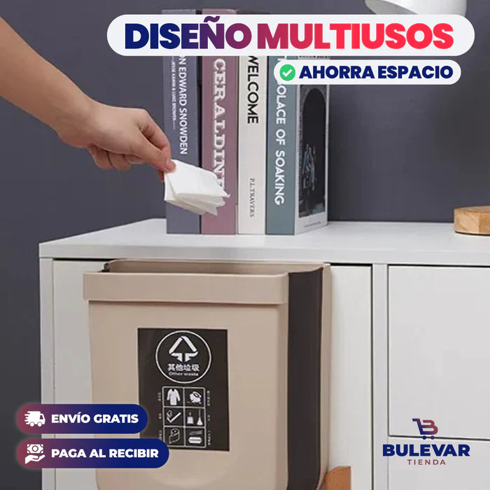 PAPELERA PLEGABLE PREMIUM CON DISPENSADOR