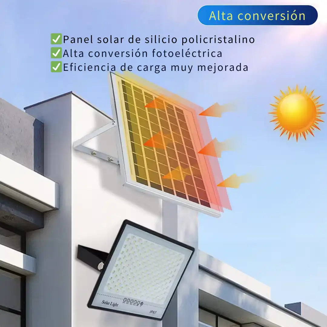 REFLECTOR SOLAR DE 300 W y 500 W CON CONTROL REMOTO. Resistente al Agua 💧💧💧