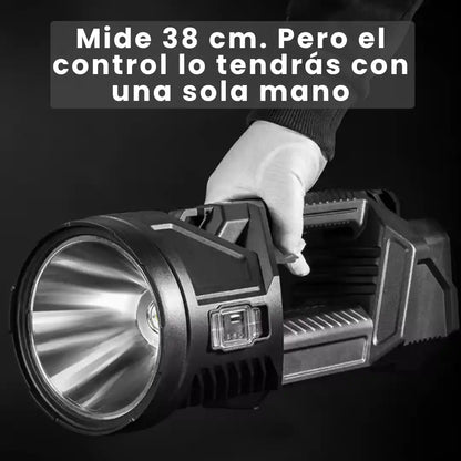 LINTERNA LED 🔦 CON PANEL SOLAR Y POWERBANK USB ➕CORREA Y ENVIO GRATIS