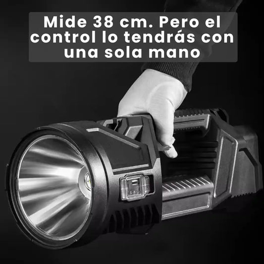 LINTERNA LED 🔦 CON PANEL SOLAR Y POWERBANK USB ➕CORREA Y ENVIO GRATIS ¡Oferta Black Friday!